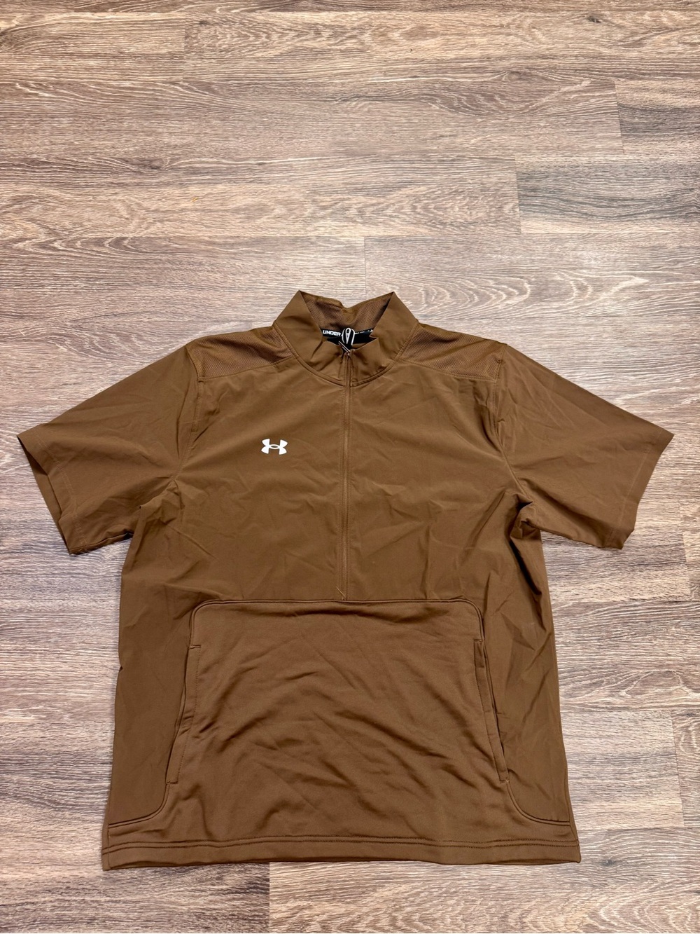 NWT Under Armour Motivate 2.0 1/2 Zip Pullover Shirt 2XL Brown Storm Golf